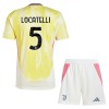 Oficiální Fotbalový Dres Juventus Locatelli 5 Hostující 2024-25 pro Děti